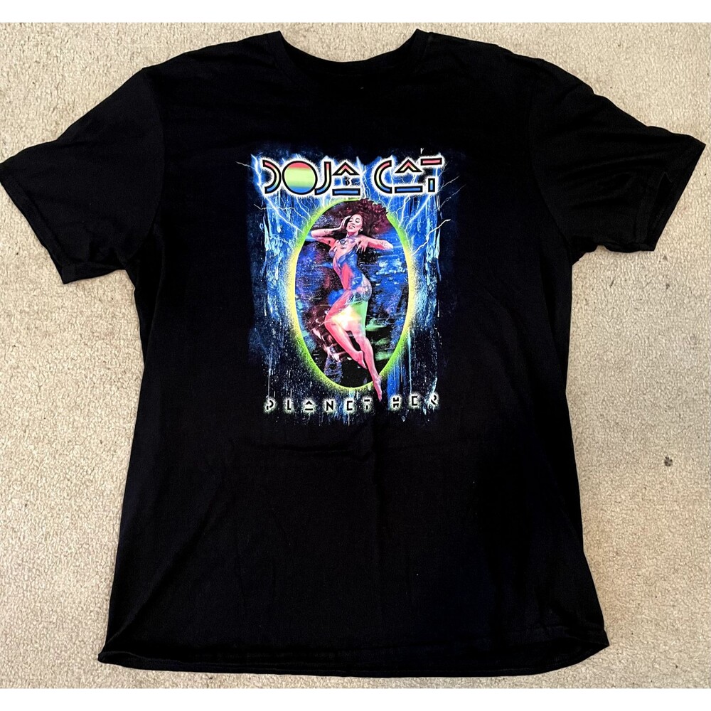 Doja Cat PLANET HER T-Shirt/ Adult (L) SLIM Black Official 100% Cotton MUSIC